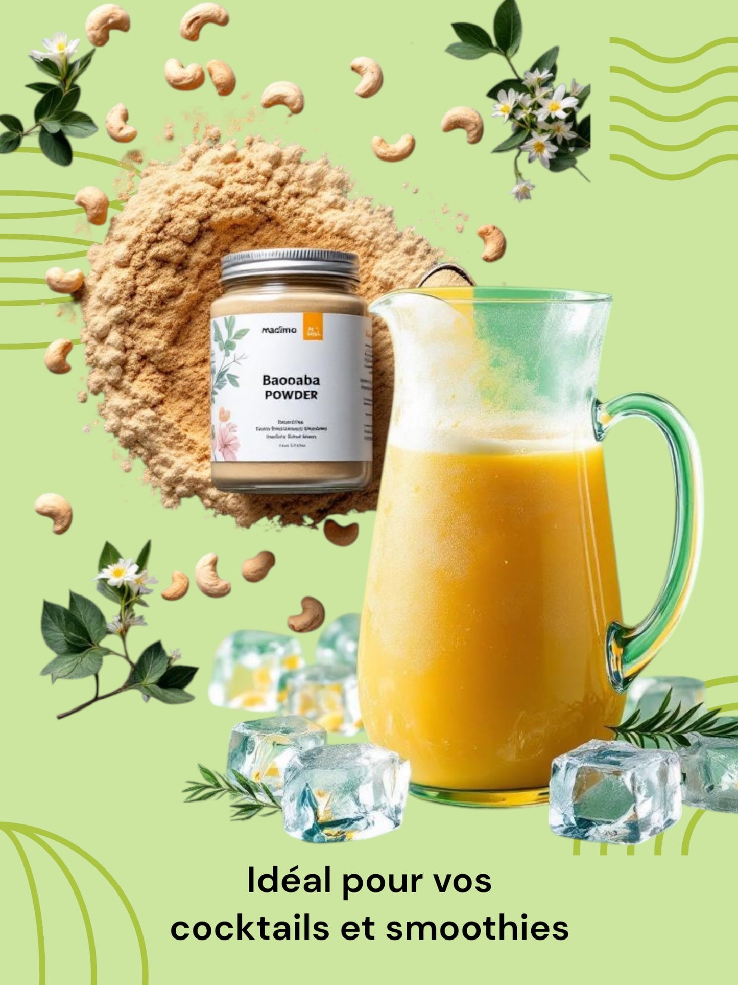 Poudre de Baobab 1 kg – naturel pour énergie & beauté intérieure