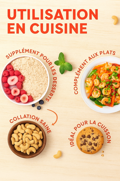 Morceaux de noix de cajou 1 kg – Naturels, crues, nutritifs et économiques