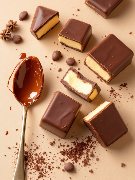 Barre fondante végétale à base de noix de cajou et enrobée de chocolat noir 🇫🇷 (Boîte de 10)