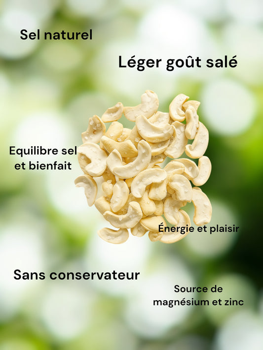 Noix de cajou moitiés grillées et salées, 1 kg – Snack croquant et sain