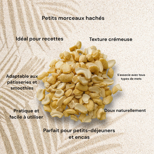 Morceaux de noix de cajou 1 kg – Naturels, crues, nutritifs et économiques